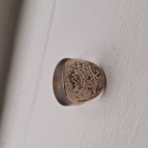 Floral Engraved Gold Ring